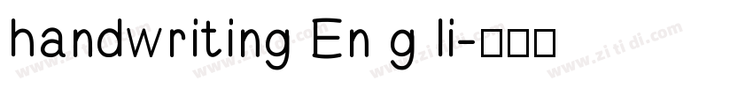 handwriting En g li字体转换